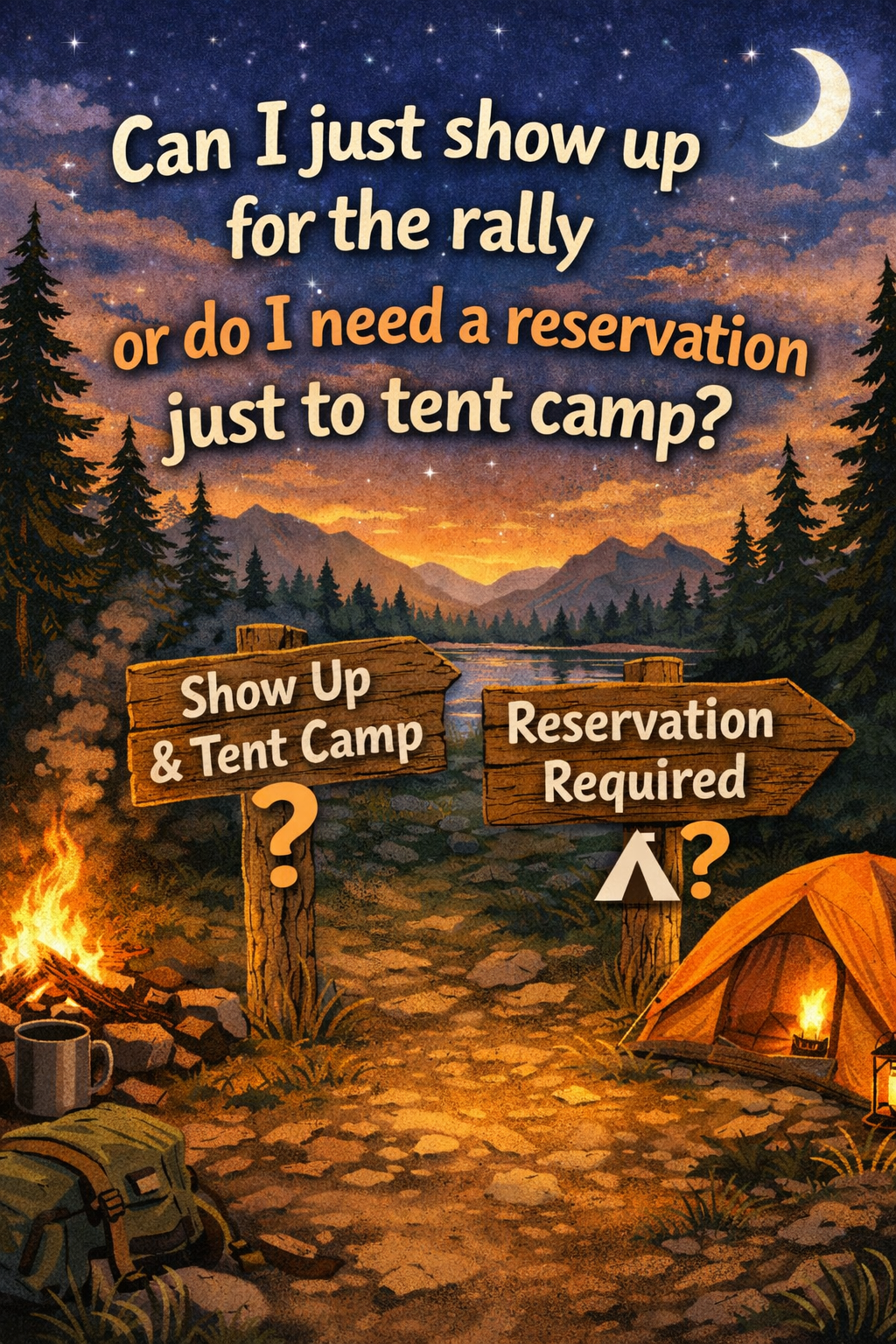 Can I just Show up and Tent camp for Sturgis Motorcyle rally